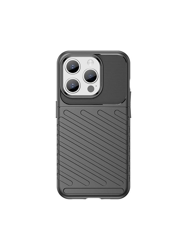 Hurtel Armored iPhone 15 Pro Thunder Case - Black