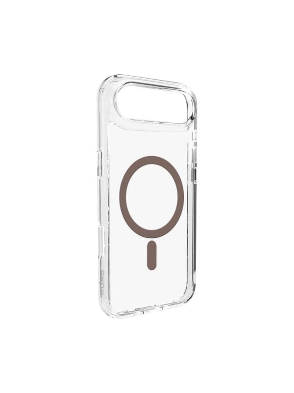 Puro Lite Mag TPU+PC Case Compatible with MagSafe for iPhone 17 Air - Transparent with Brown Ring