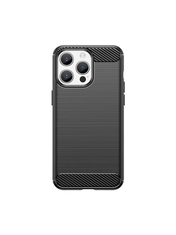 Hurtel Flexible Carbon Pattern Case for iPhone 15 Pro Max Carbon Case - Black