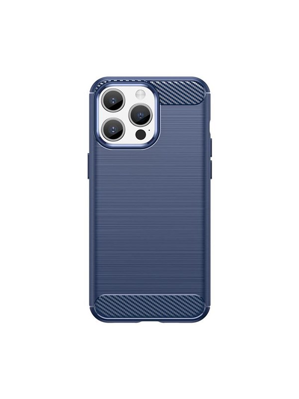 Hurtel Flexible Carbon Pattern Case for iPhone 15 Pro Carbon Case - Blue