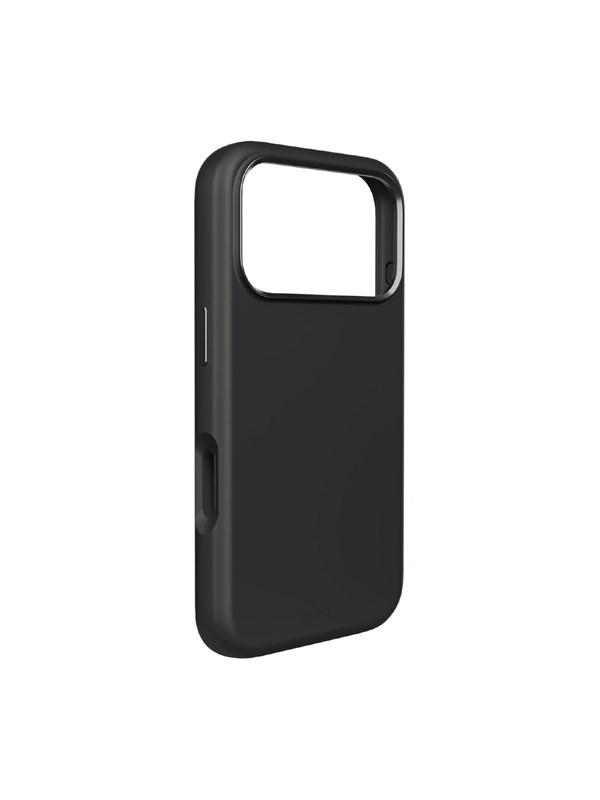 Puro Icon Mag Pro Liquid Silicone Case for iPhone 17 Pro Max MagSafe Compatible with Camera Protection and Aluminum Buttons - Black