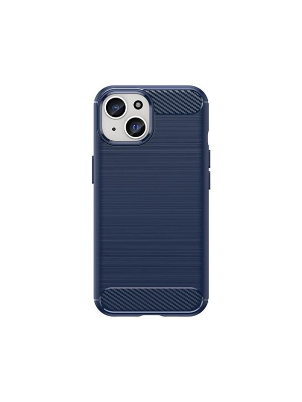 Hurtel Flexible Carbon Case with a Carbon Pattern for iPhone 15 - Blue