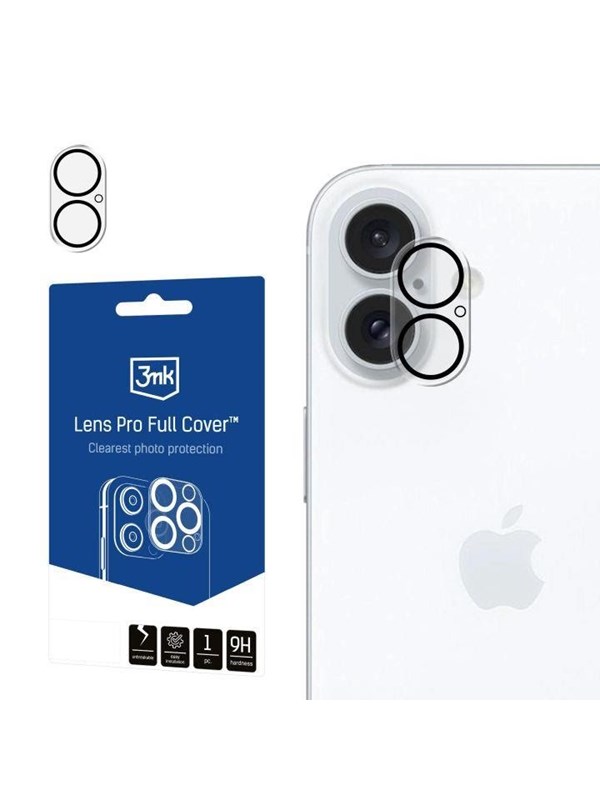 3mk Lens Pro Full Cover Camera Protector for iPhone 16 / 16 Plus