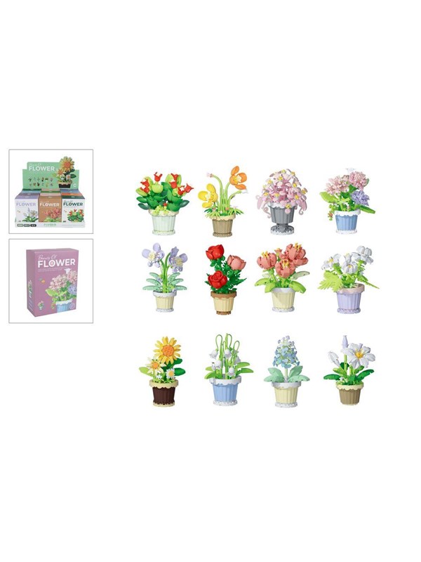 Trend Toys Building blocks plant in pot 12 asst. CDU