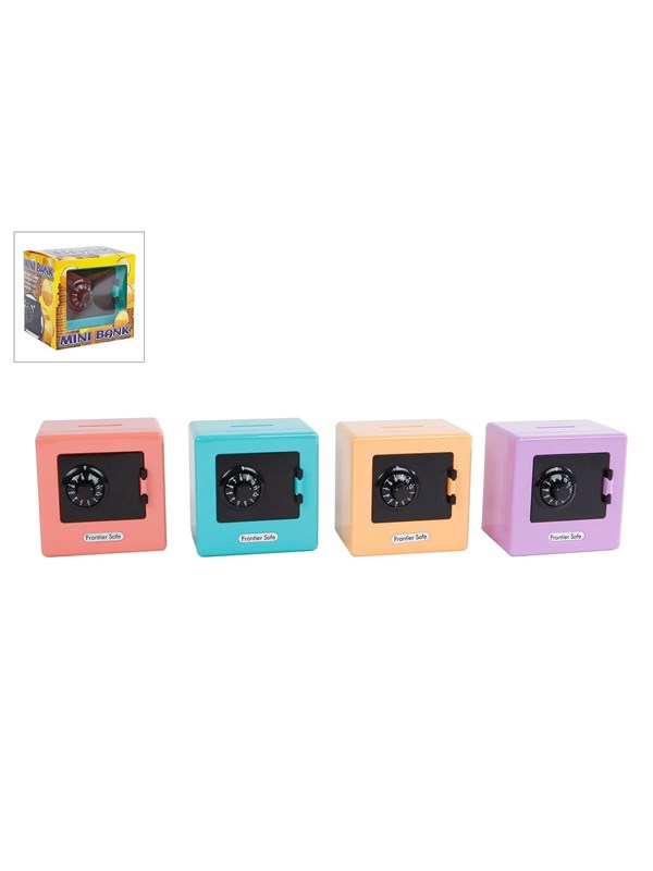 Trend Toys Money Safe With Secret Code 9cm 4 asst