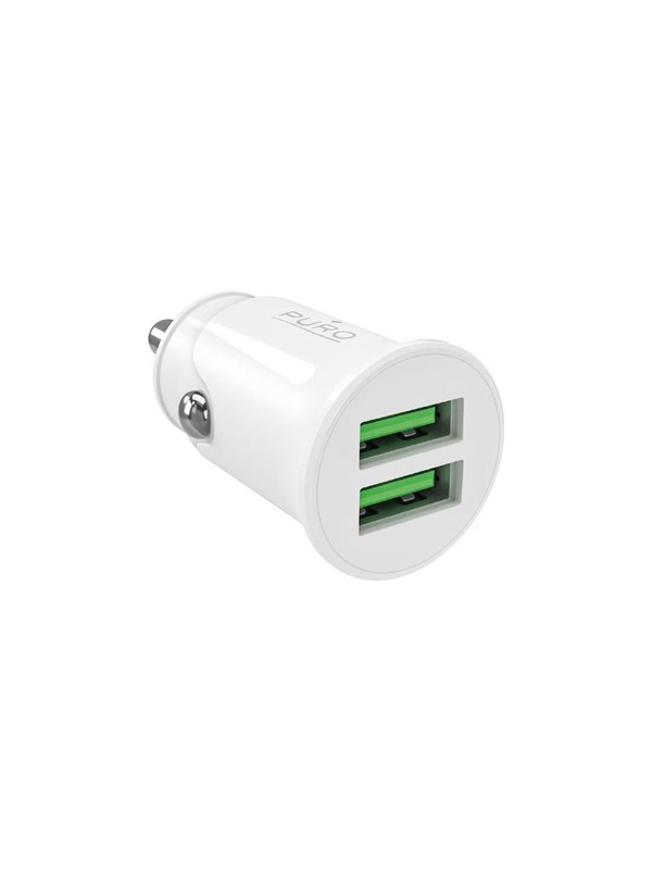 Puro Pro Lite Car Charger 2x USB-A 10W - White
