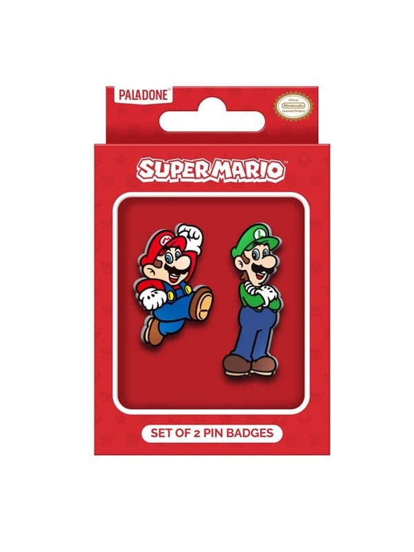 Paladone - Super Mario - Set of 2 Enamel Pin Badges - Pin / Button