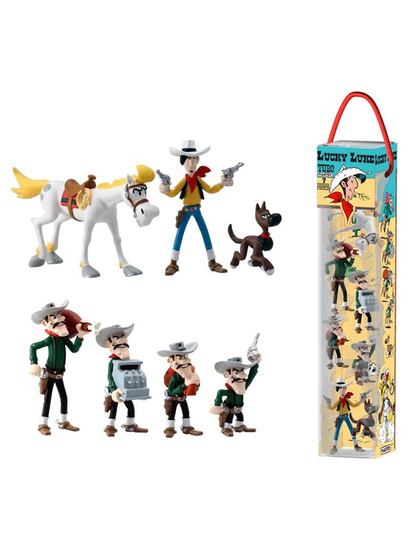 Plastoy - Lucky Luke Tube - 7 Figures - Figur