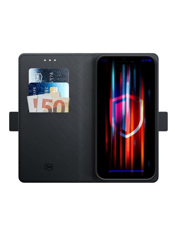 3mk Wallet Case with Flip for iPhone 13 / 14 - Black