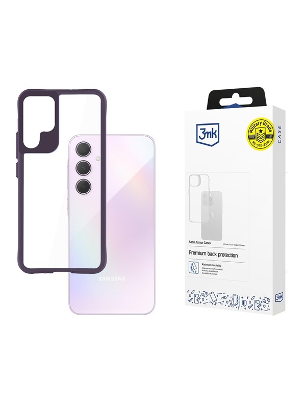 Image of 3mk Satin Armor Case+ Purple for Samsung Galaxy A35 5G - transparent