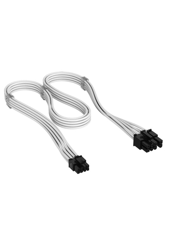 Corsair Elite Premium Individually Sleeved PCIe Cable 8-pin (6+2 Split) Cable Type 5 - Weiß
