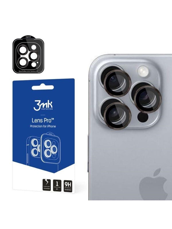 3mk Lens Protection Pro Camera Cover with Titanium Frame for iPhone 16 Pro / 16 Pro Max
