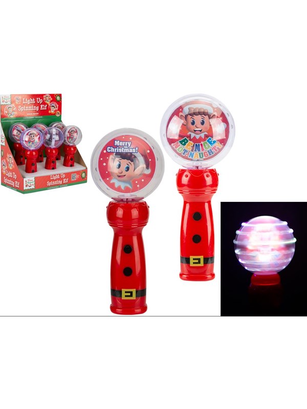 Elves Behavin Badley Light Up Spinning Elf 2asst CDU