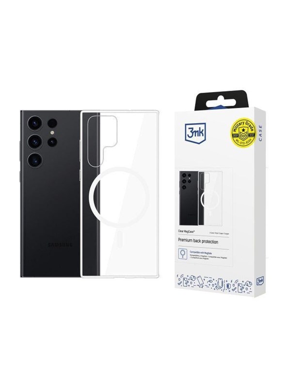 Image of 3mk Clear MagCase for Samsung Galaxy S23 Ultra - transparent