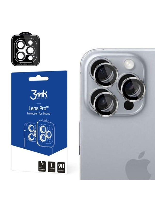 3mk Lens Protection Pro Camera Cover with Titanium Frame for iPhone 16 Pro / 16 Pro Max