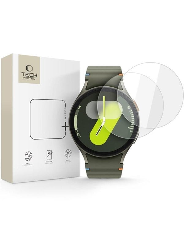Tech-Protect Glass Fit+ 2-pack Tempered Glass for Samsung Galaxy Watch 40 / 41 / 42 / 43 / 44 mm - Clear