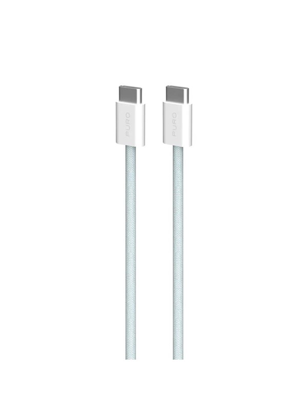 Puro Fabrik USB-C - USB-C Cable 1.5m 60W 480mbps - Blue
