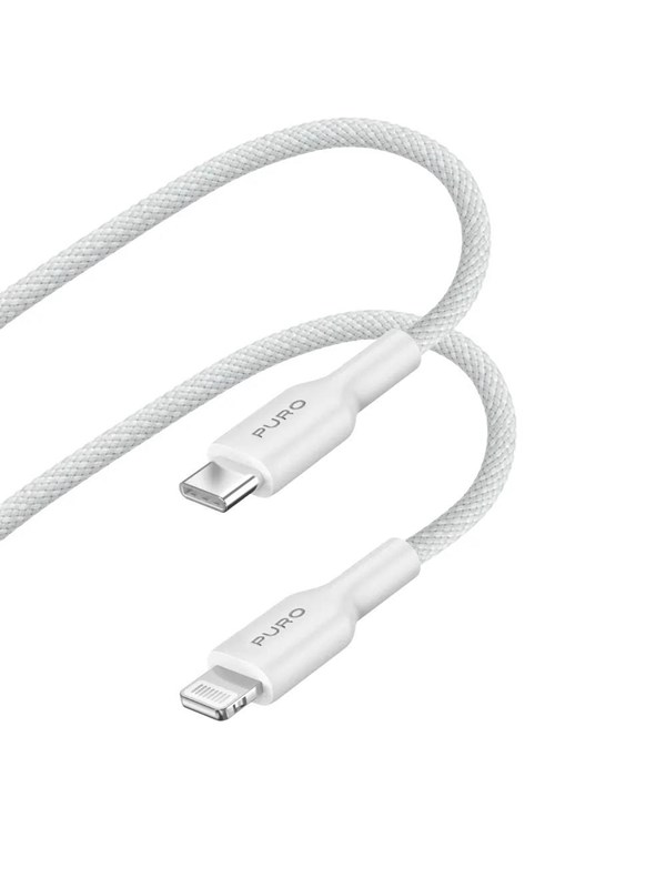 Puro Fabrik USB-C - Lightning Cable with MFI 1.2m - White