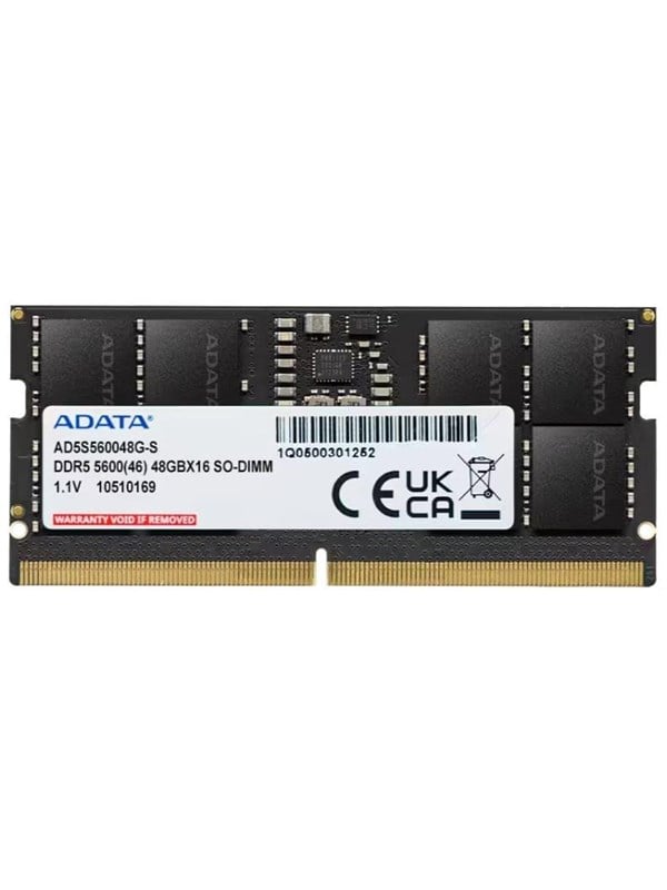 A-Data SODIMM DDR5-5600 - 48GB - CL46 - Single Channel (1 pcs) - Schwarz