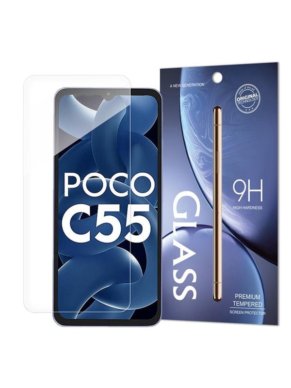 Hurtel Standard Tempered Glass Envelope Tempered Glass for Xiaomi Redmi 11A / Poco C55 / Redmi 12C 9H