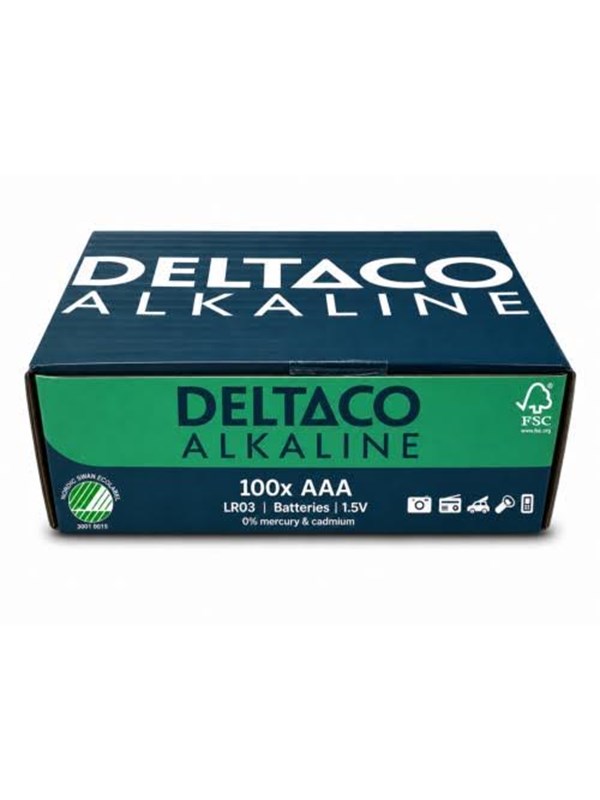 Deltaco AAA alkaline 100-pack
