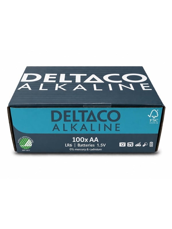 Deltaco AA alkaline 100-pack