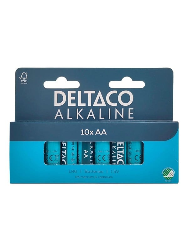 Deltaco battery - 10 x AA / LR6 - Alkaline