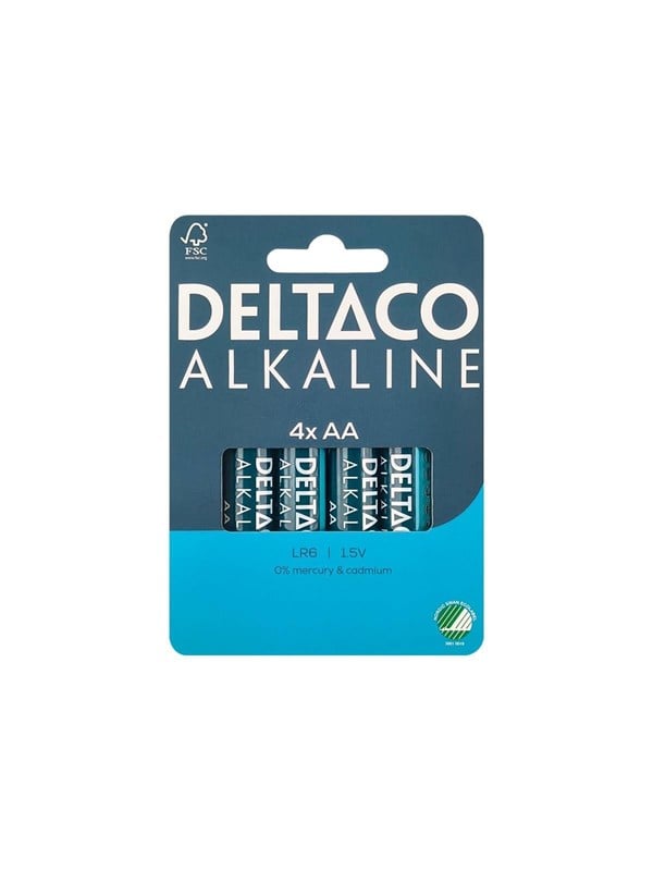 Deltaco battery - 4 x AA / LR6 - Alkaline