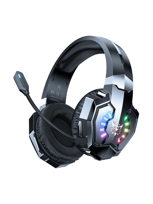 Onikuma B15 kabellose RGB Over Ear Gaming Kopfhörer mit Mikrofon schwarz