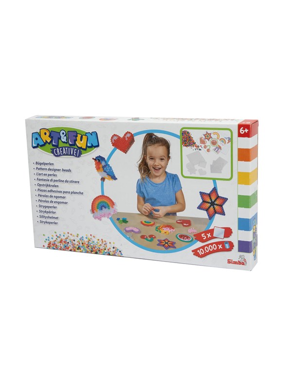 Kreativset SIMBA Art & Fun Bügelperlen Kreativsets bunt Kinder Kreativkasten Bastelbedarf -techniken Kreativsets
