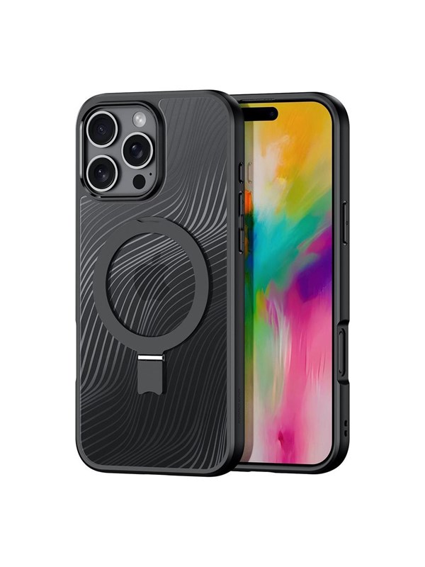 Dux Ducis Aimo Mag Case with MagSafe and Stand for iPhone 16 Pro Max - Black