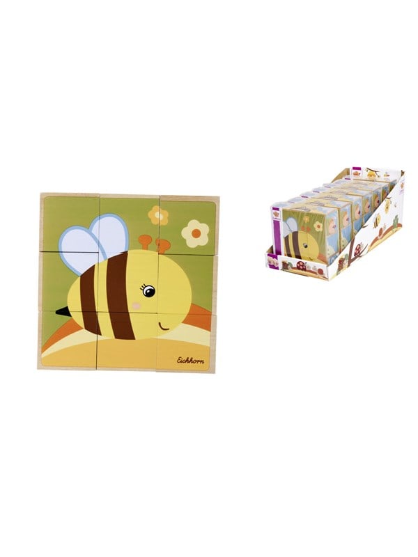Würfel-Puzzle WALDTIERCHEN 9-teilig aus Holz