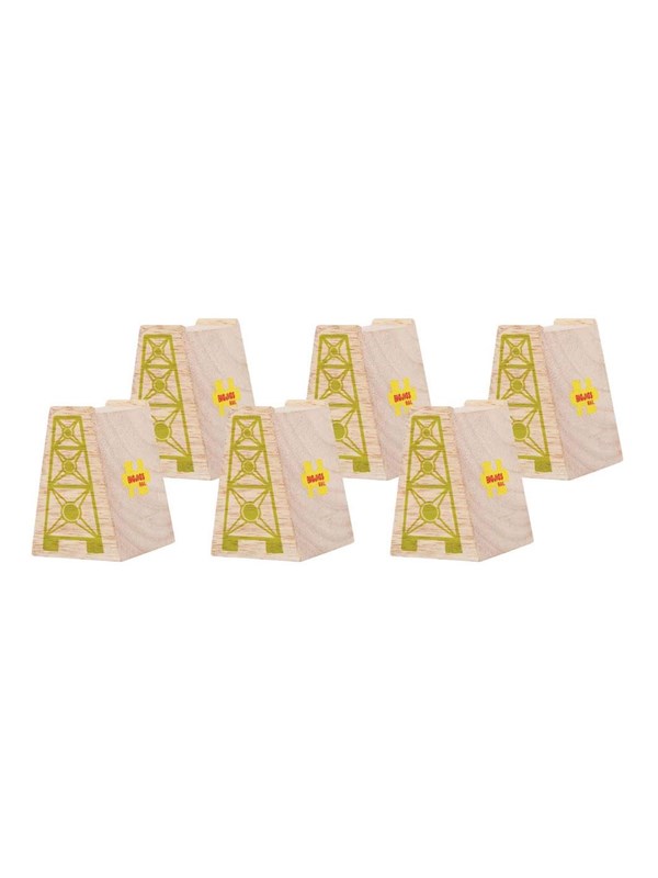 Bigjigs Wooden Rails - Bridge Pillars - 4-piece
