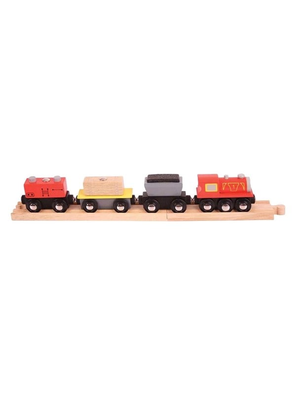 Bigjigs Wooden Freight Train - 9-piece.