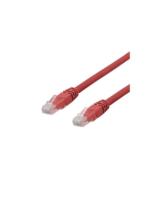 Deltaco patch cable - 1 m - red - Rot - 1m