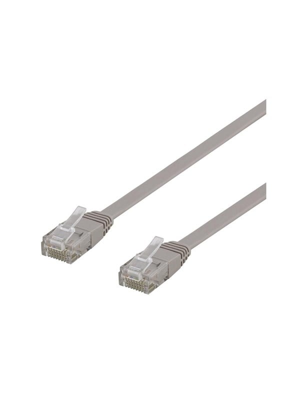 Deltaco patch cable - 1 m - grey - Grau - 1m