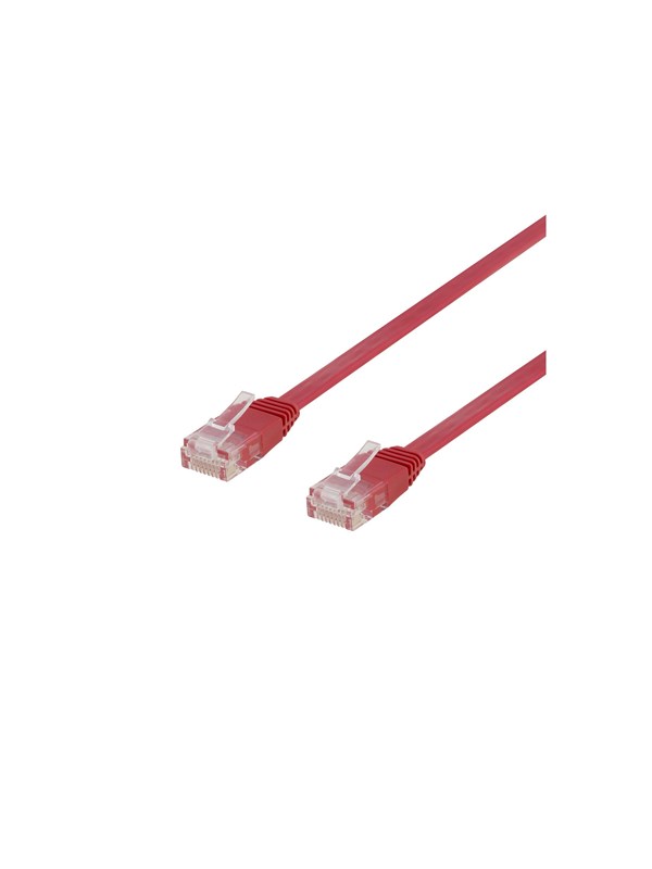 Deltaco patch cable - 50 cm - red - Rot - 0.5m