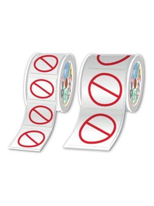 Image of Brother - pre-cutted prohibition labels - 500 label(s) - 50 mm diameter