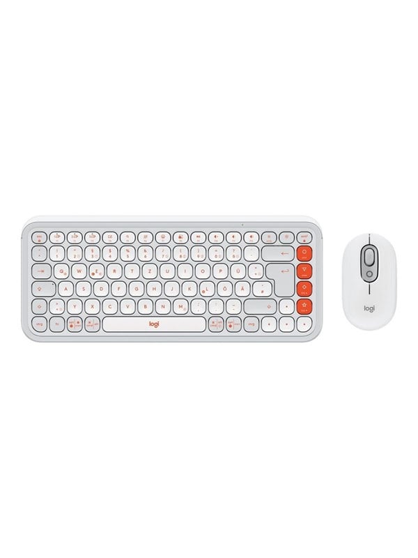 Logitech POP Icon Combo - Tastatur  Maus Set - Deutsch - Weiss