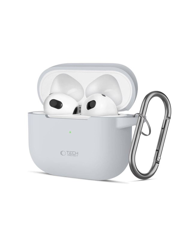 Image of Tech-Protect Silicone Hook Case for Apple AirPods 3 - Gray