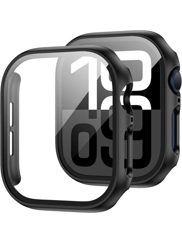 Tech-Protect Defense360 Tempered Glass Case for Apple Watch 10 (42mm) - Black