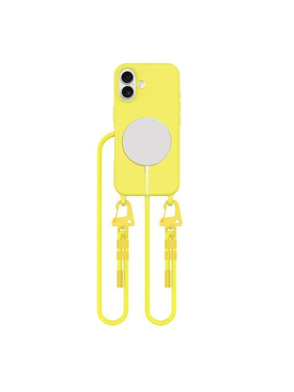 Tech-Protect MagNecklace MagSafe Case with Lanyard for iPhone 16 - Yellow