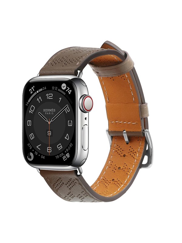 Hurtel Strap Leather for Apple Watch 38 / 40 / 41 mm Band Bracelet - Dark Brown