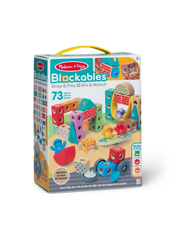 Melissa & Doug Blockables Playset Town 73pcs