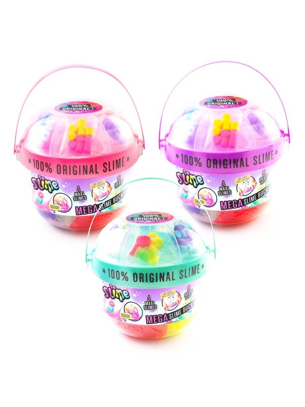 Canal Toys Mega Slime Bucket 4 Riesige Slimes 6 Dekorationen 800-980g 6+