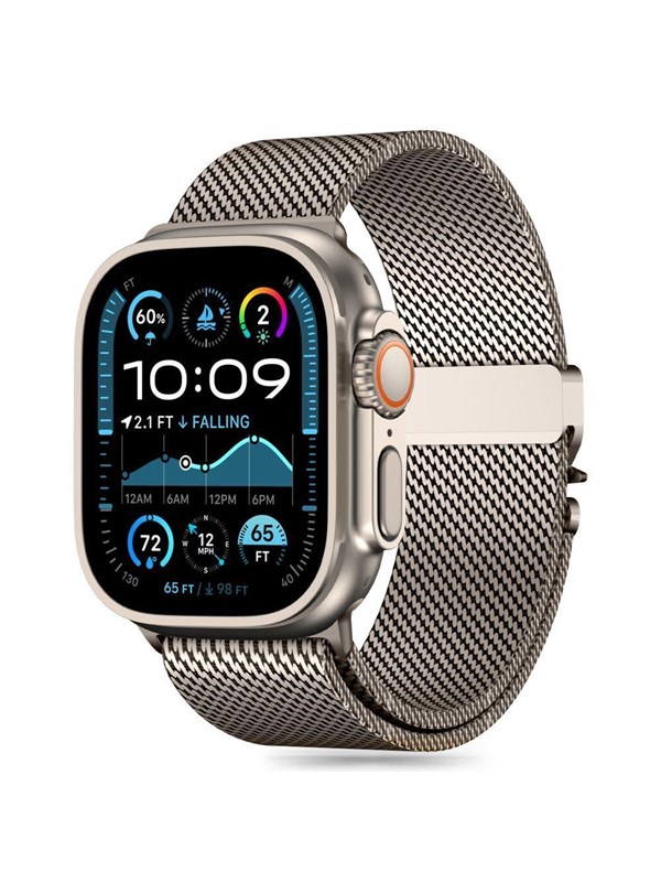 Tech-Protect Milano Strap for Apple Watch 6 / 7 / 8 / 9 / 10 / SE / Ultra 1 / 2 (44 / 45 / 46 / 49 MM) - Titanium
