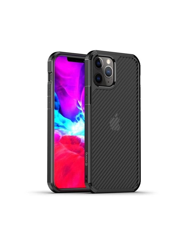 CRONG Hybrid Carbon - iPhone 12 Pro Max Case - Black