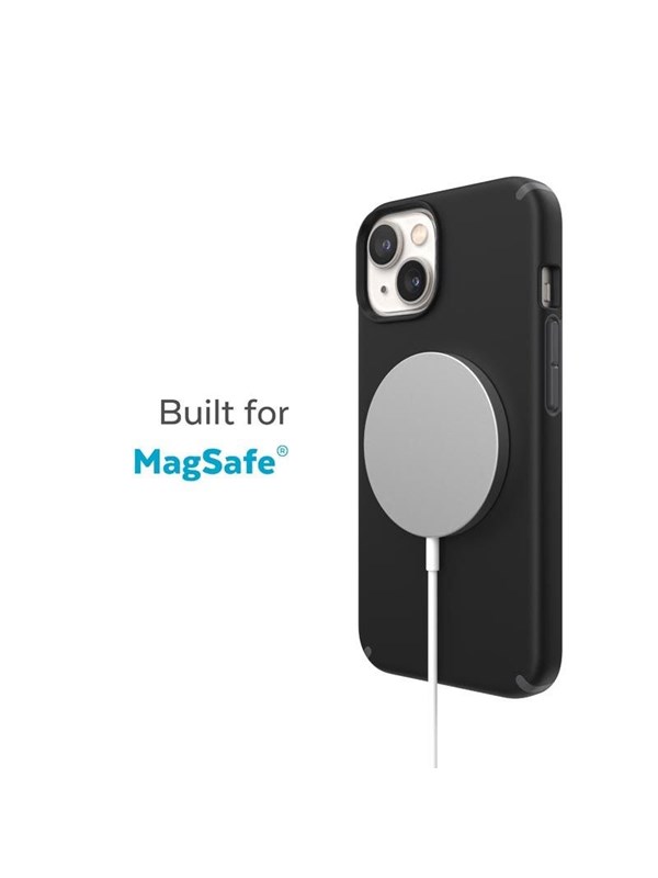 Speck CandyShell Pro  MagSafe - iPhone 14 Plus Case with MICROBAN Coating - Black  Slate Grey