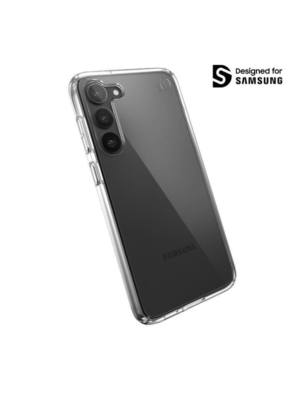 Speck Presidio Perfect-Clear - Samsung Galaxy S23 Case with MICROBAN Coating - Clear