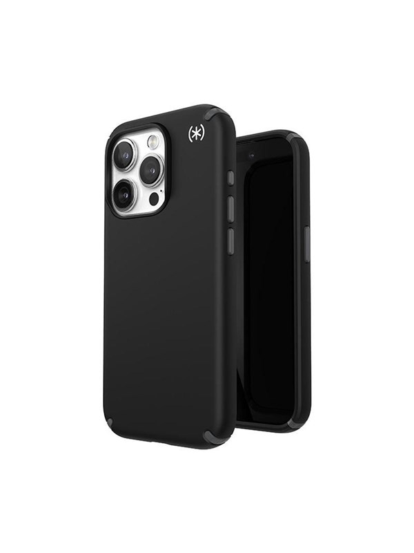 Speck Presidio2 Pro - iPhone 15 Pro Case - Black / Slate Gray / White